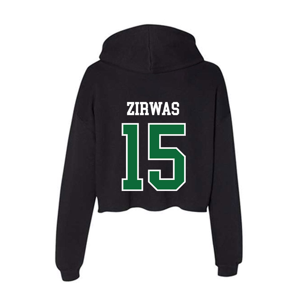 EMich - NCAA Baseball : Devan Zirwas - Women's Crop Fleece Hoodie-1