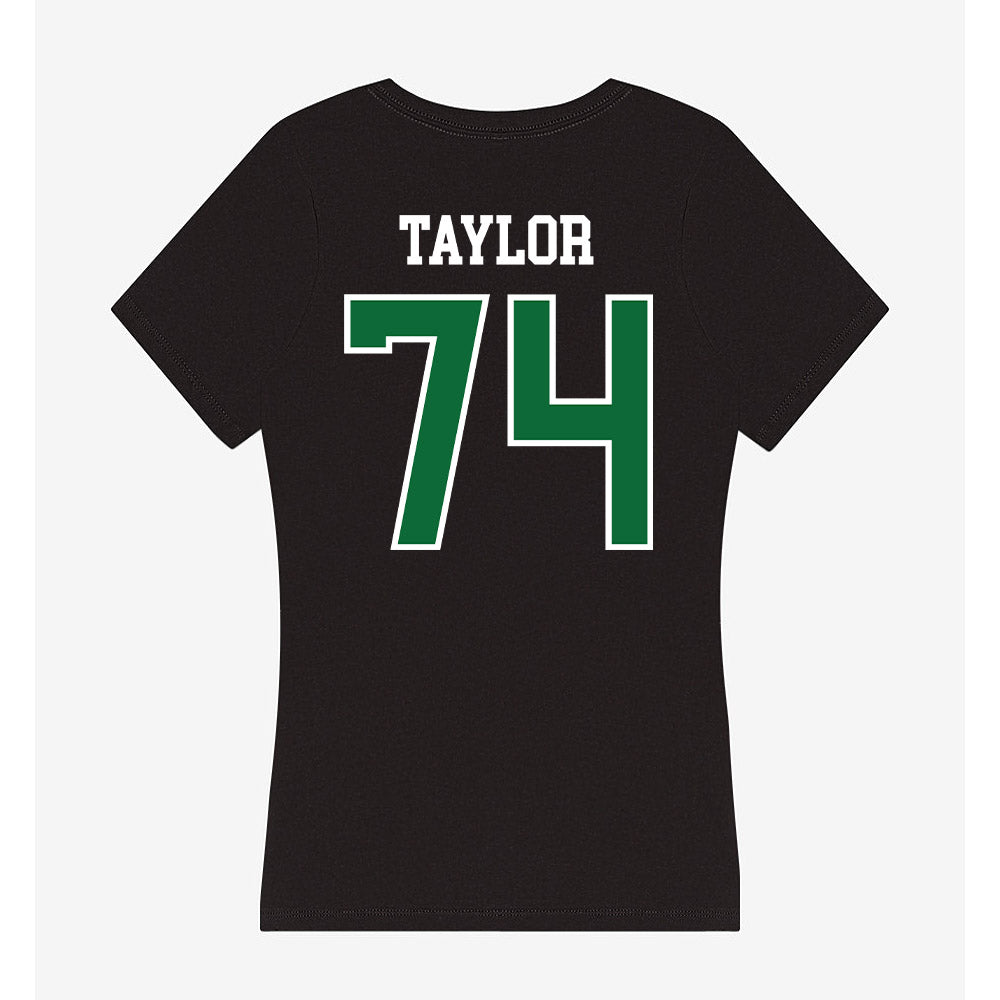 EMich - NCAA Football : D Nilyeon Taylor - Women's V-Neck T-Shirt-1