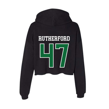 EMich - NCAA Baseball : Cal Rutherford - Women's Crop Fleece Hoodie-1