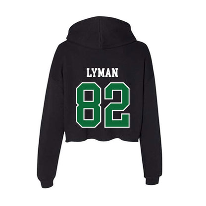 EMich - NCAA Football : Nate Lyman - Women's Crop Fleece Hooded Sweatshirt-1