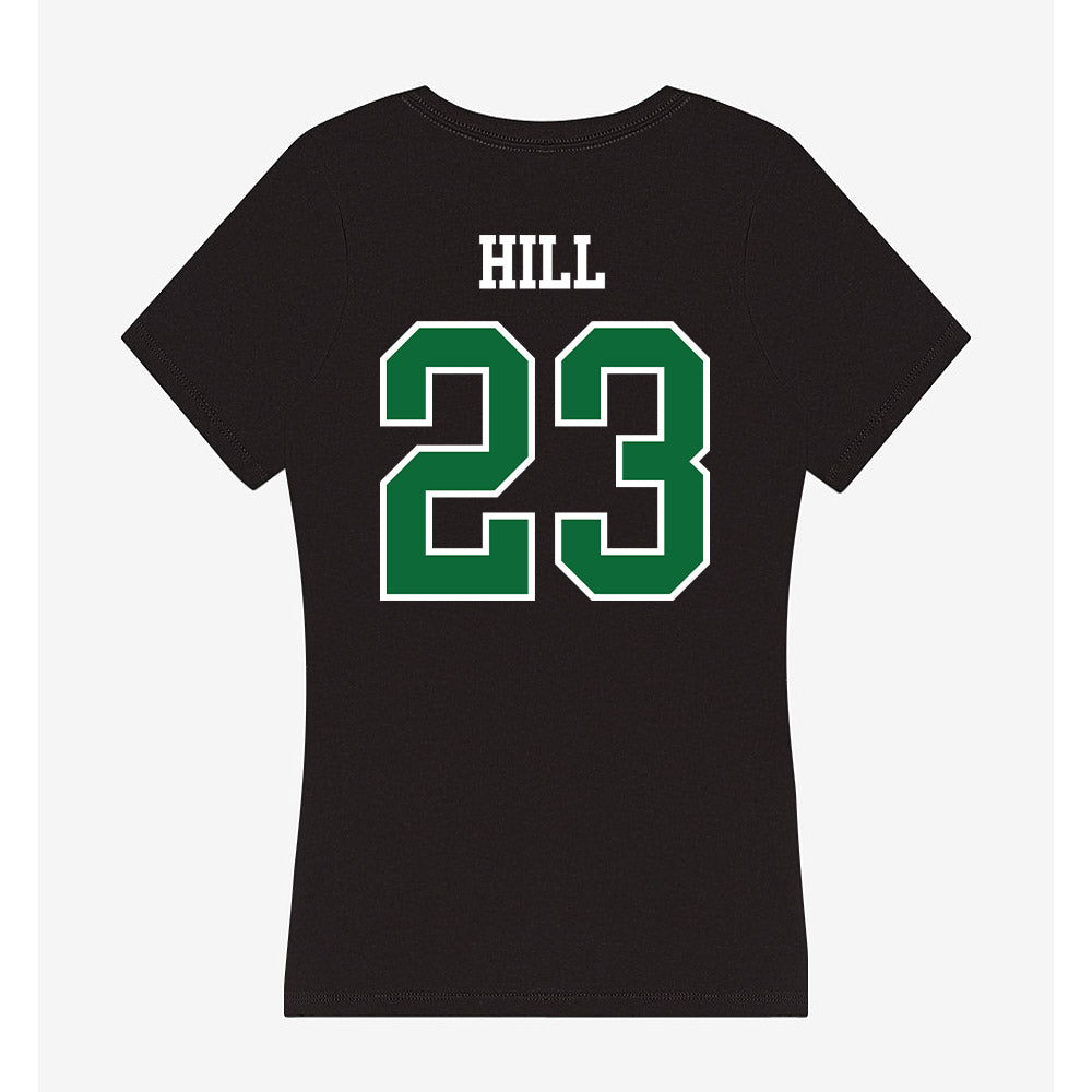 EMich - NCAA Women's Basketball : Peyton Hill - Women's V-Neck T-Shirt-1