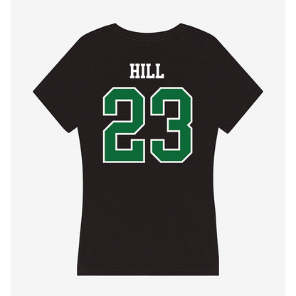 EMich - NCAA Women's Basketball : Peyton Hill - Women's V-Neck T-Shirt-1