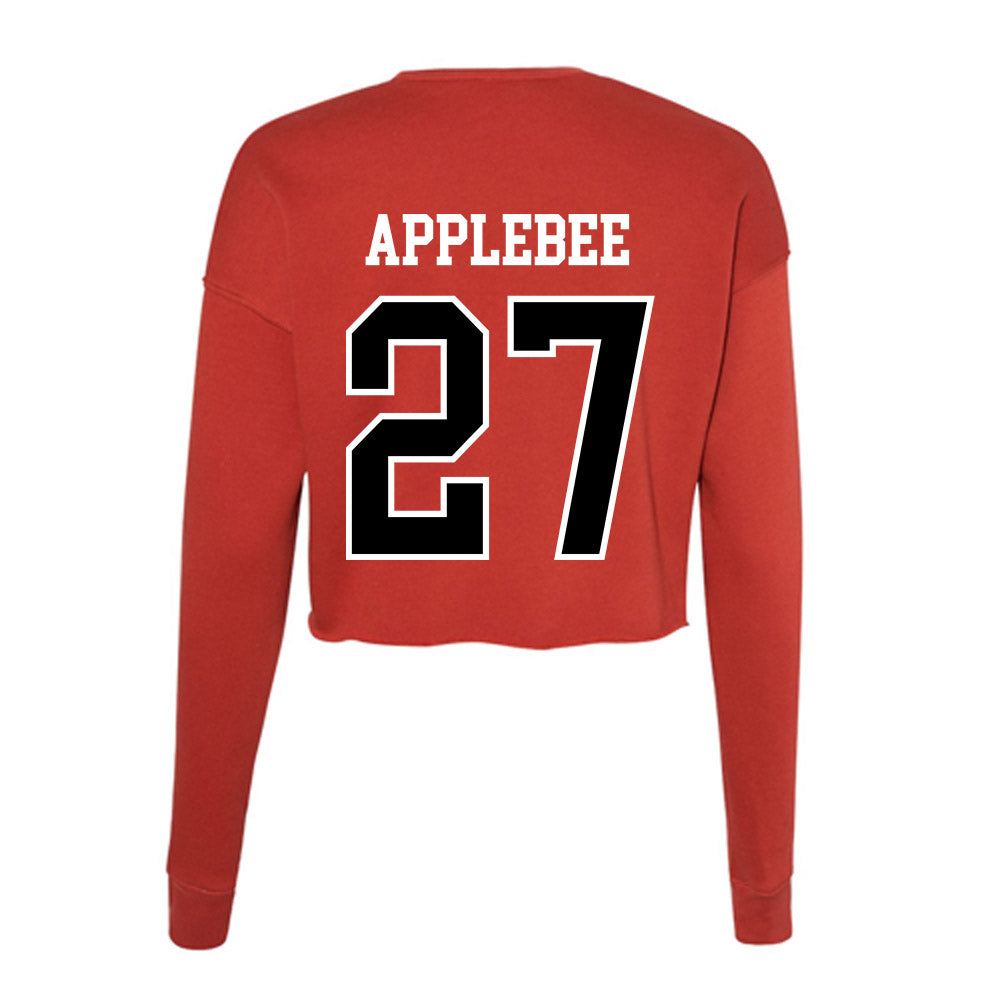 Valdosta State - NCAA Softball : Riley Applebee - Women's Cropped Crew Fleece-1