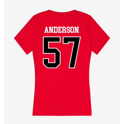 Valdosta State - NCAA Football : Wyatt Anderson - Women's V-Neck T-Shirt-1
