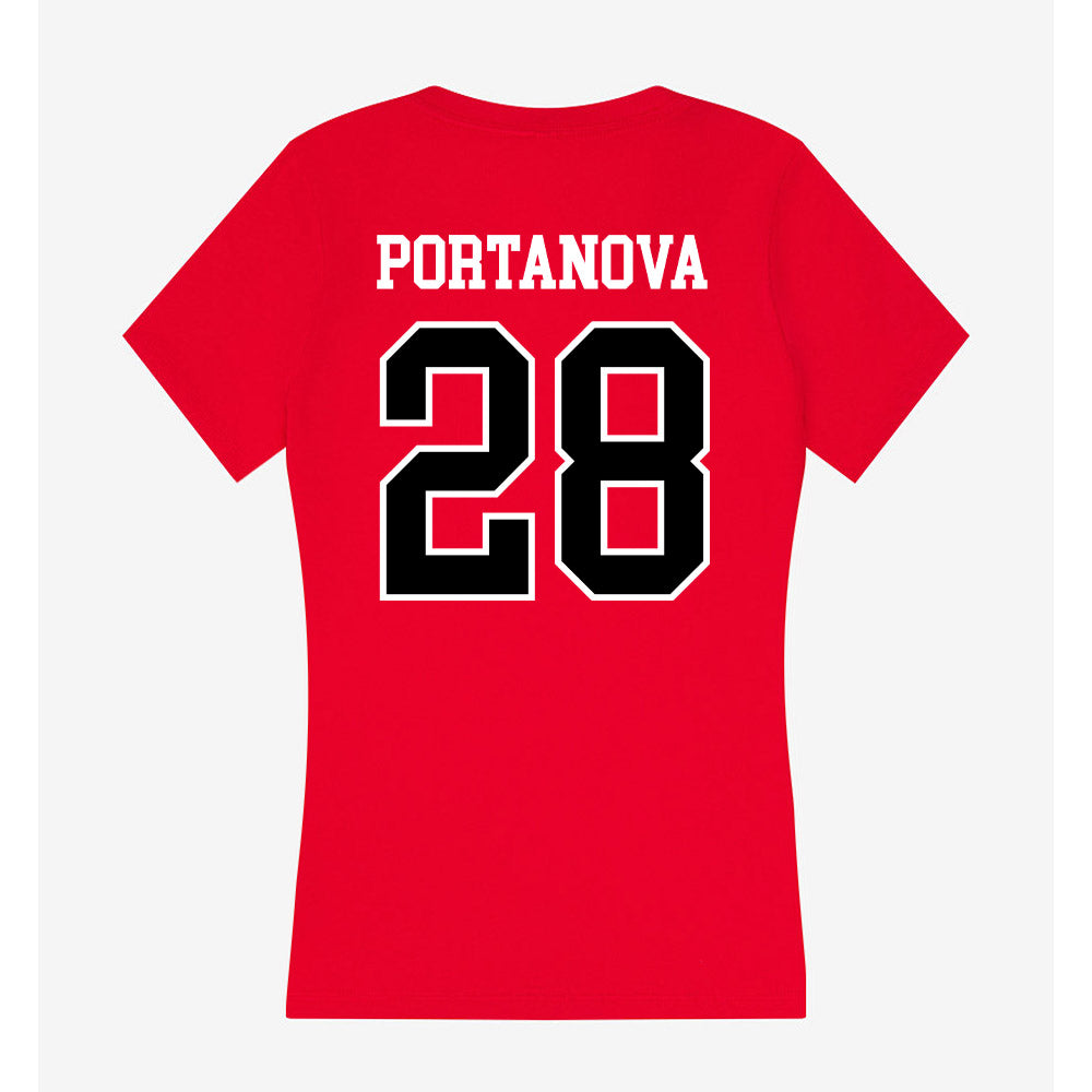 Valdosta State - NCAA Softball : Giselle Portanova - Women's V-Neck T-Shirt-1