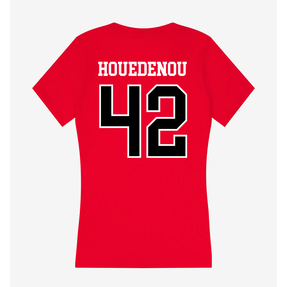 Valdosta State - NCAA Football : Joel Houedenou - Women's V-Neck T-Shirt-1