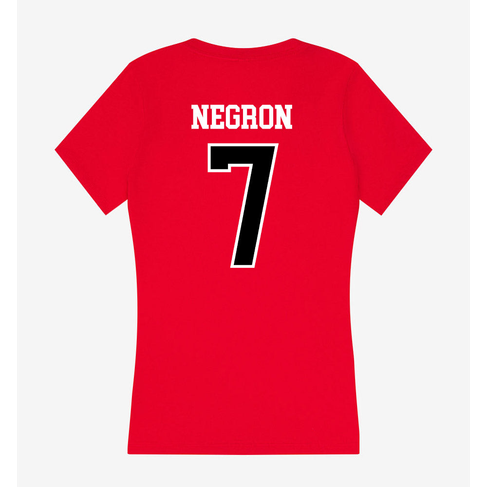 Valdosta State - NCAA Women's Volleyball : Eimy Negron - Women's V-Neck T-Shirt-1