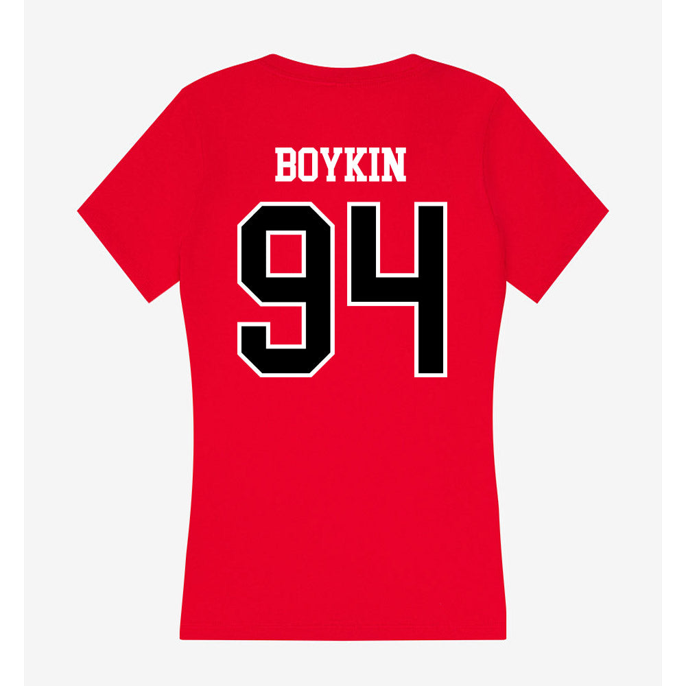 Valdosta State - NCAA Football : JaDarien Boykin - Women's V-Neck T-Shirt-1