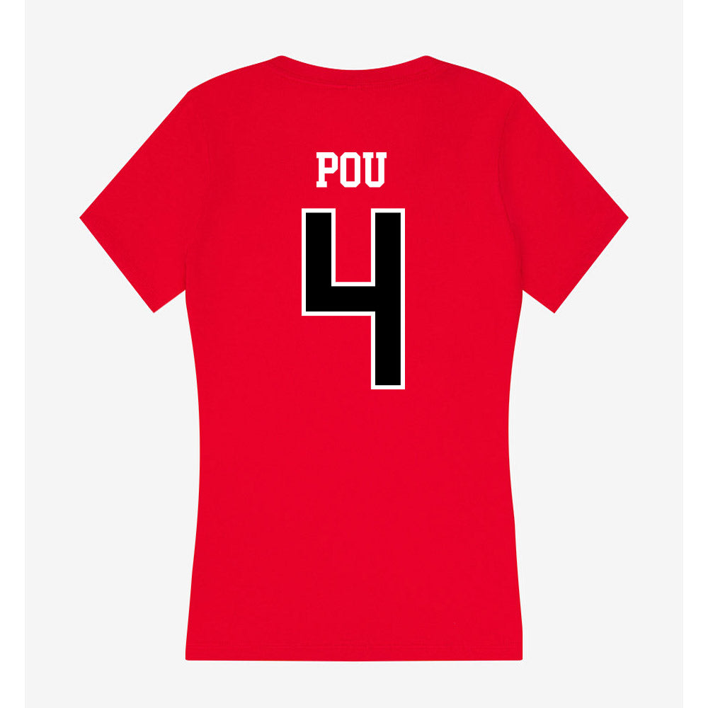 Valdosta State - NCAA Baseball : Isaiah Pou - Women's V-Neck T-Shirt-1