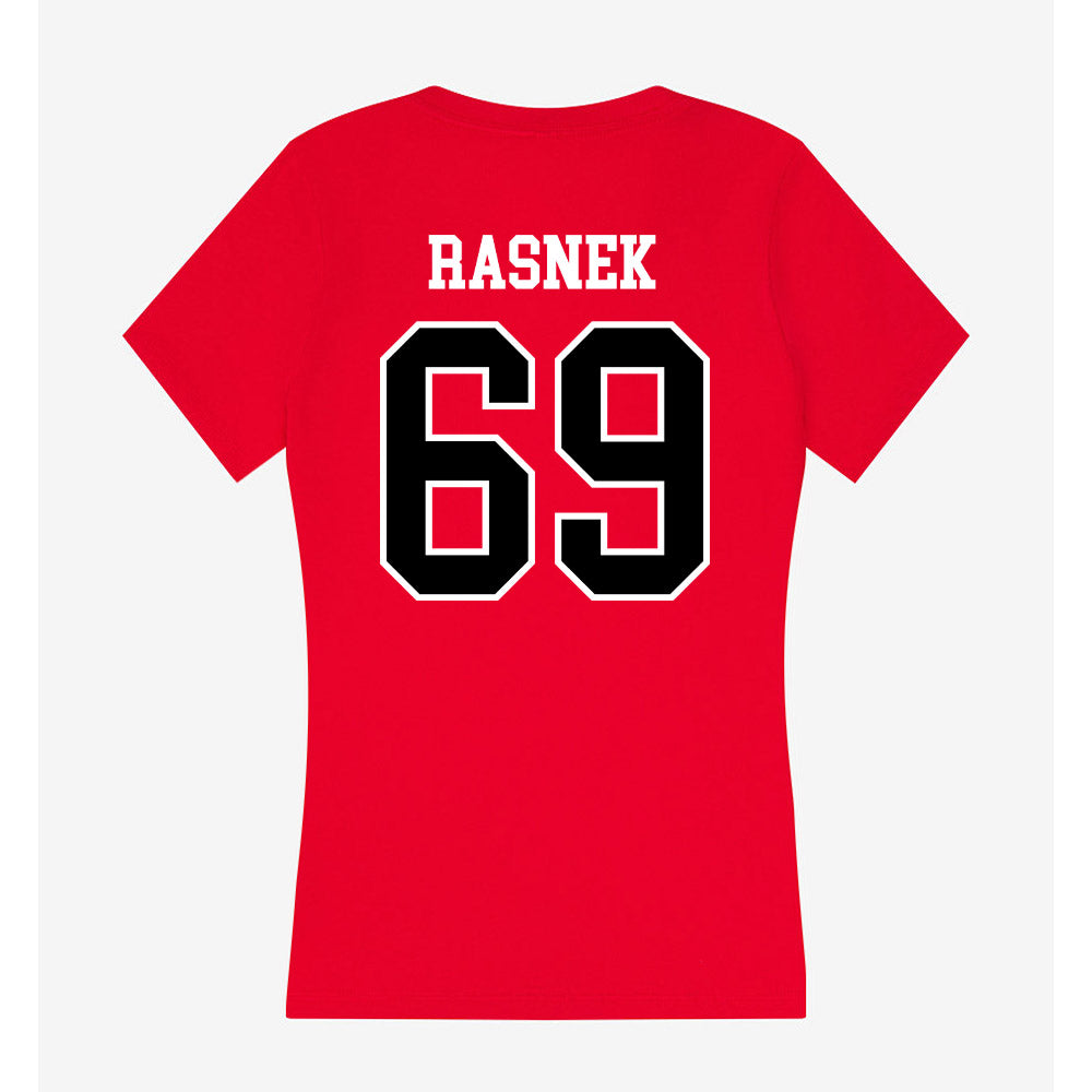 Valdosta State - NCAA Football : Brayden Rasnek - Women's V-Neck T-Shirt-1