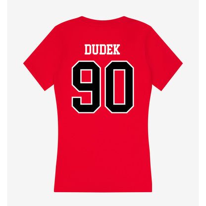 Valdosta State - NCAA Football : Malakai Dudek - Women's V-Neck T-Shirt-1
