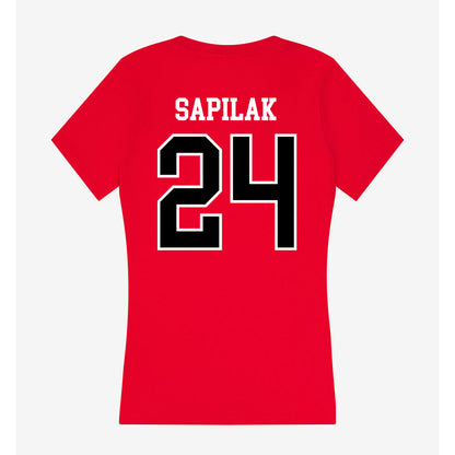 Valdosta State - NCAA Women's Basketball : Alina Sapilak - Women's V-Neck T-Shirt-1