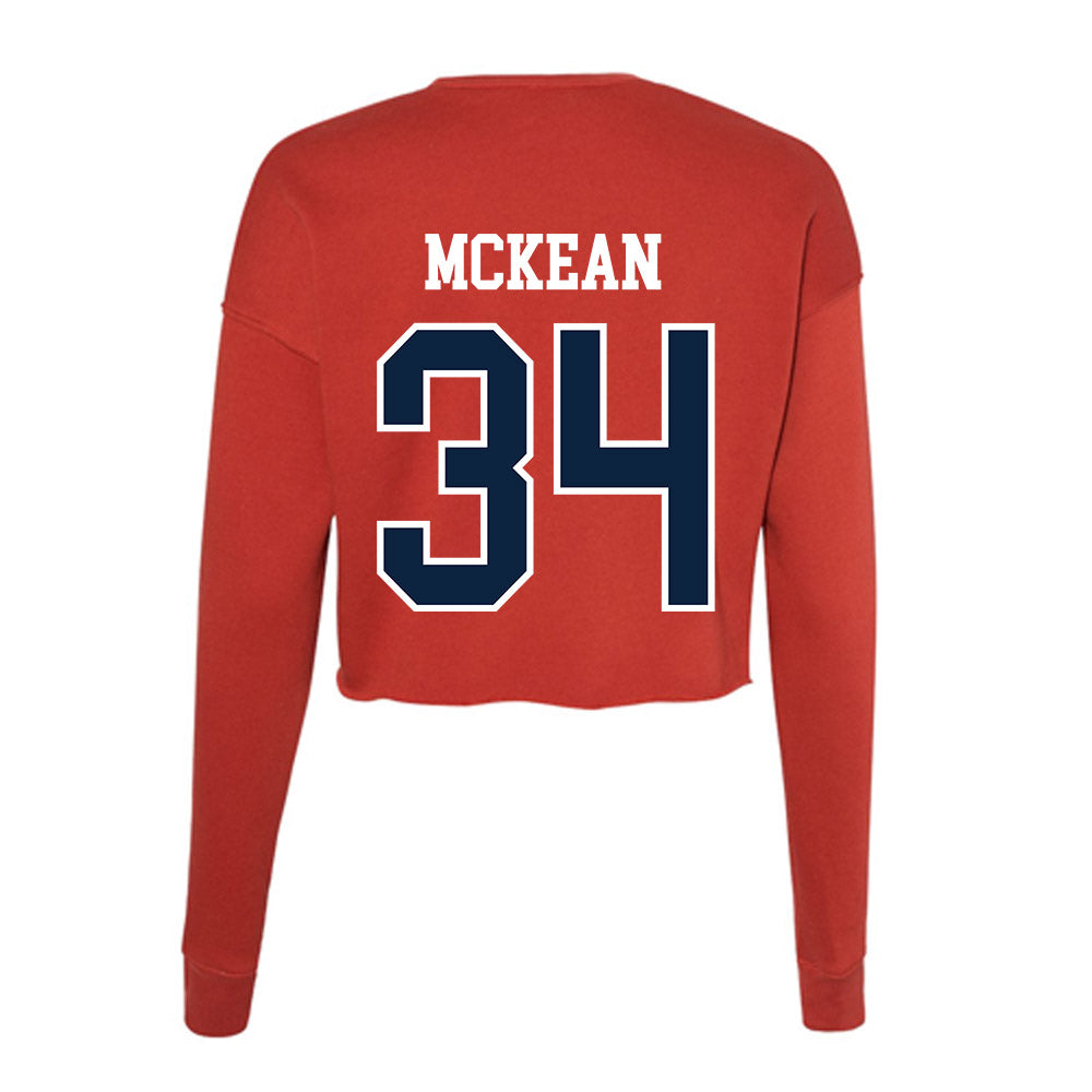 Stony Brook - NCAA Men's Lacrosse : Brady McKean - Women's Cropped Crew Fleece-1