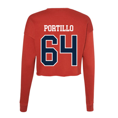 Stony Brook - NCAA Football : Angelo Portillo - Women's Cropped Crew Fleece-1