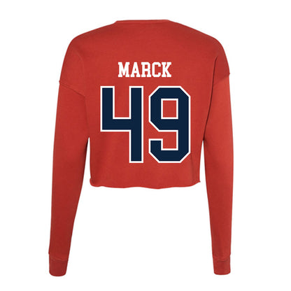 Stony Brook - NCAA Football : Mason Marck - Women's Cropped Crew Fleece-1