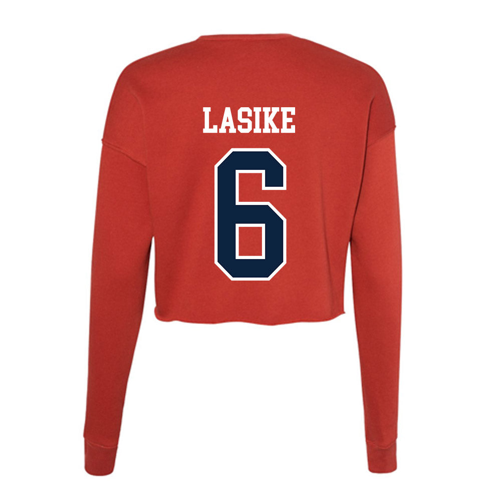 Stony Brook - NCAA Women's Volleyball : Leimaile Lasike - Women's Cropped Crew Fleece-1