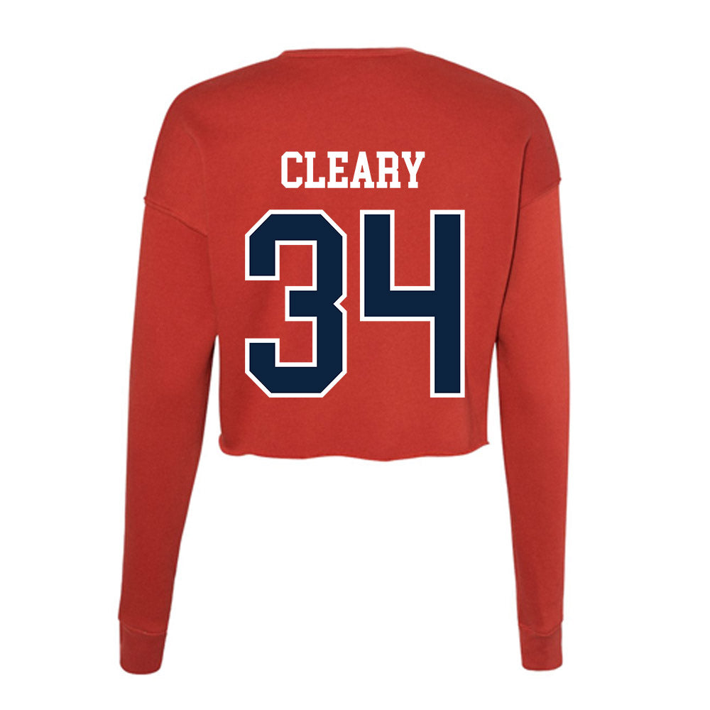 Stony Brook - NCAA Football : Patrick Cleary - Women's Cropped Crew Fleece-1