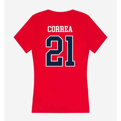 Stony Brook - NCAA Men's Lacrosse : Gary Correa - Women's V-Neck T-Shirt-1