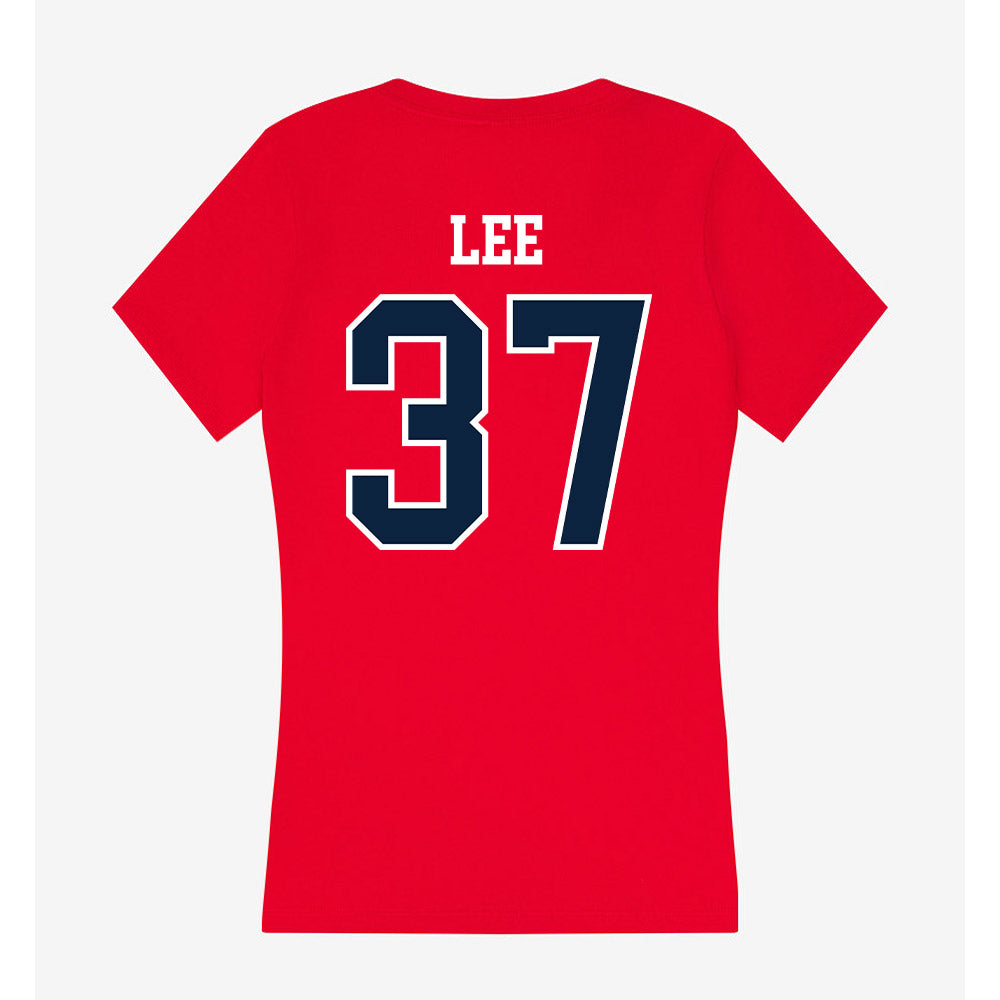 Stony Brook - NCAA Football : Nathan Lee - Women's V-Neck T-Shirt-1