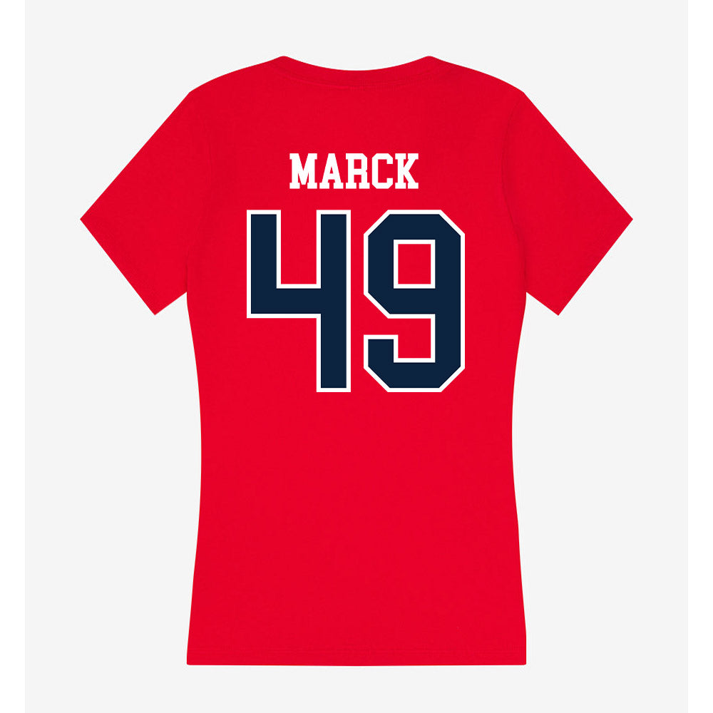 Stony Brook - NCAA Football : Mason Marck - Women's V-Neck T-Shirt-1