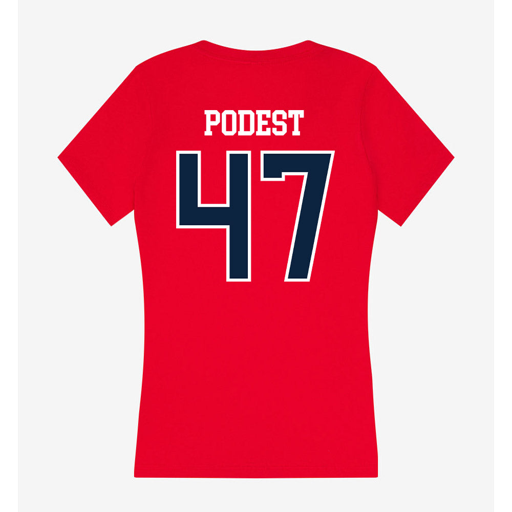 Stony Brook - NCAA Baseball : Jarek Podest - Women's V-Neck T-Shirt-1