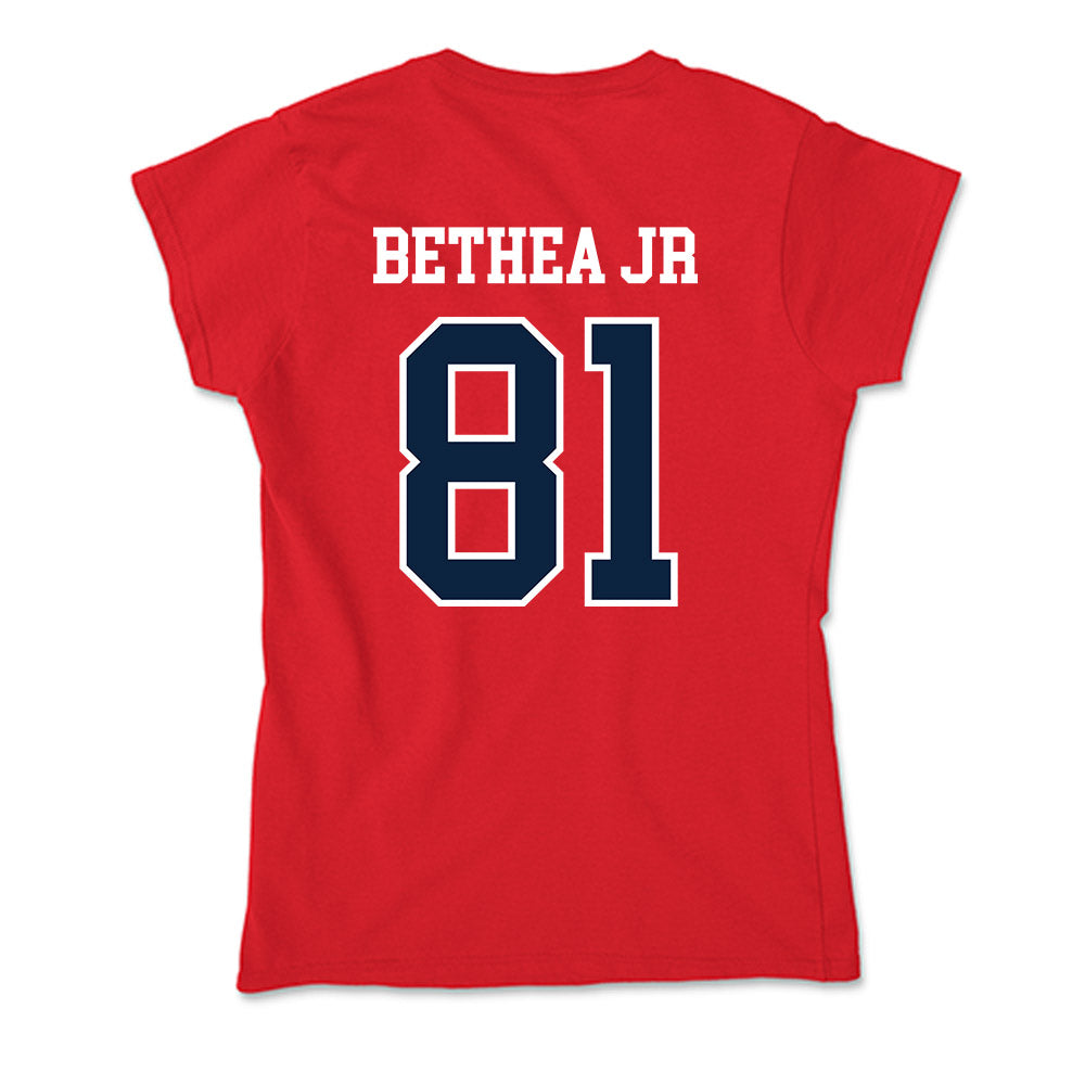 Stony Brook - NCAA Football : Frenchmon Bethea Jr - Soft Style Women’s T-Shirt-1