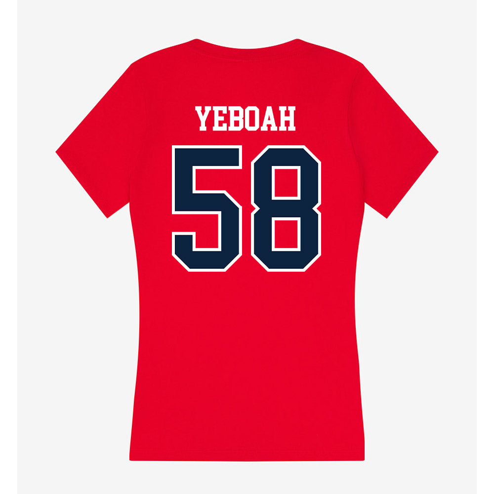 Stony Brook - NCAA Football : Kenneth Yeboah - Women's V-Neck T-Shirt-1