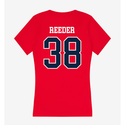 Stony Brook - NCAA Football : Jameer Reeder - Women's V-Neck T-Shirt-1