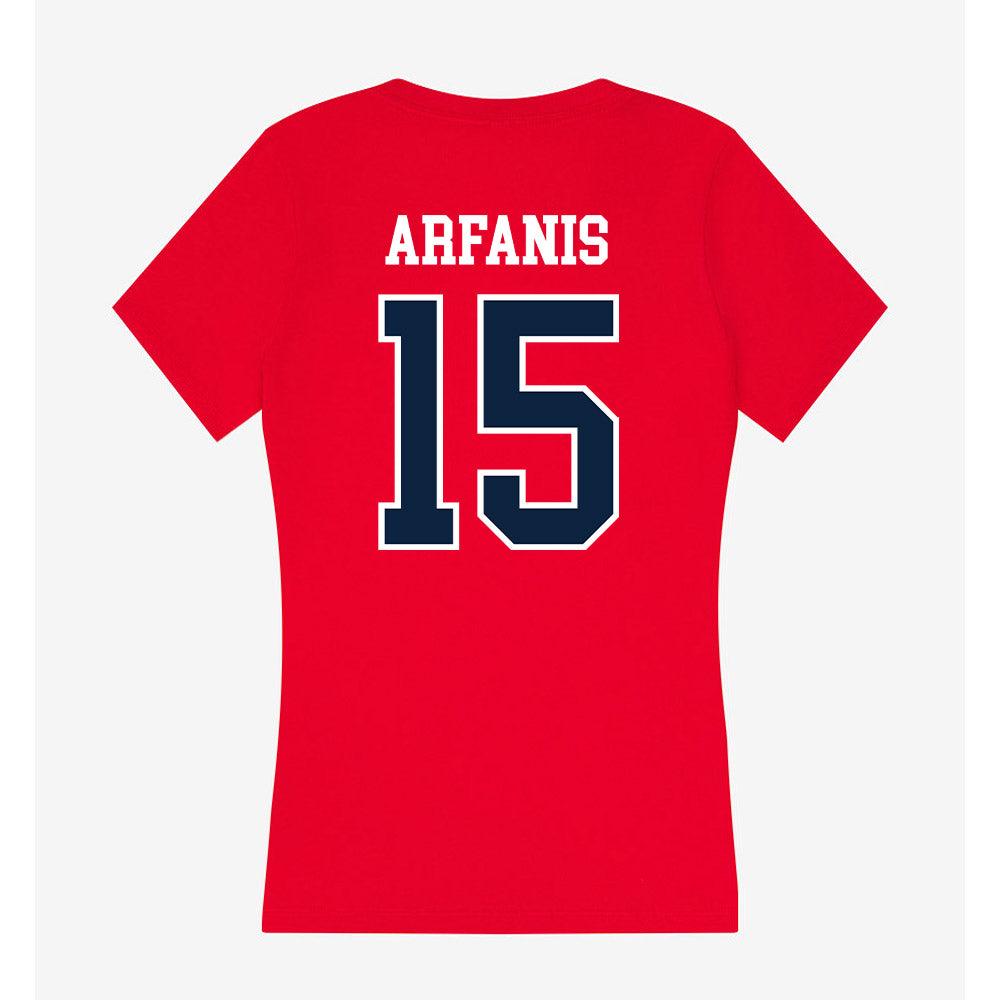 Stony Brook - NCAA Football : Christopher Arfanis - Women's V-Neck T-Shirt-1