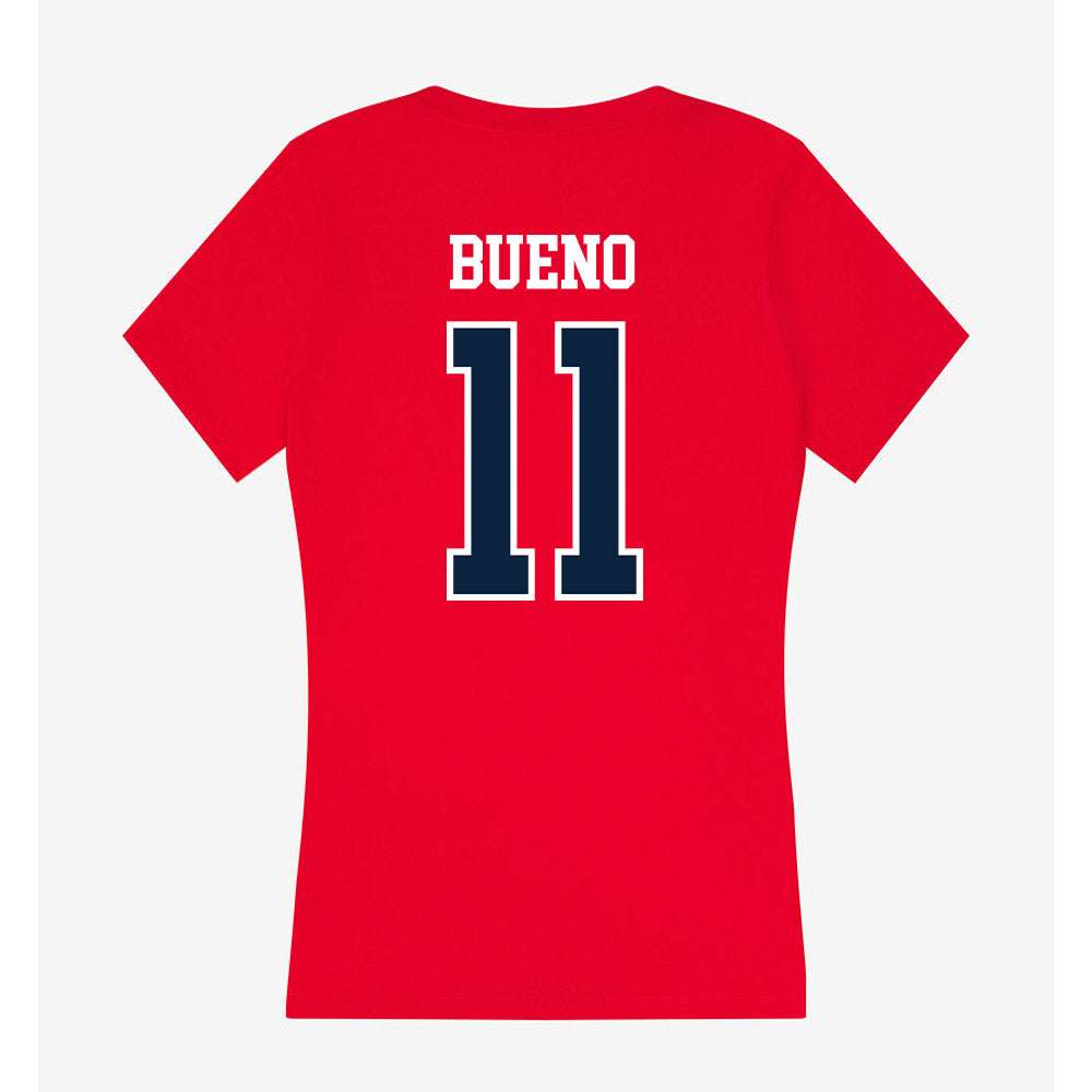 Stony Brook - NCAA Football : Khalid Bueno - Women's V-Neck T-Shirt-1