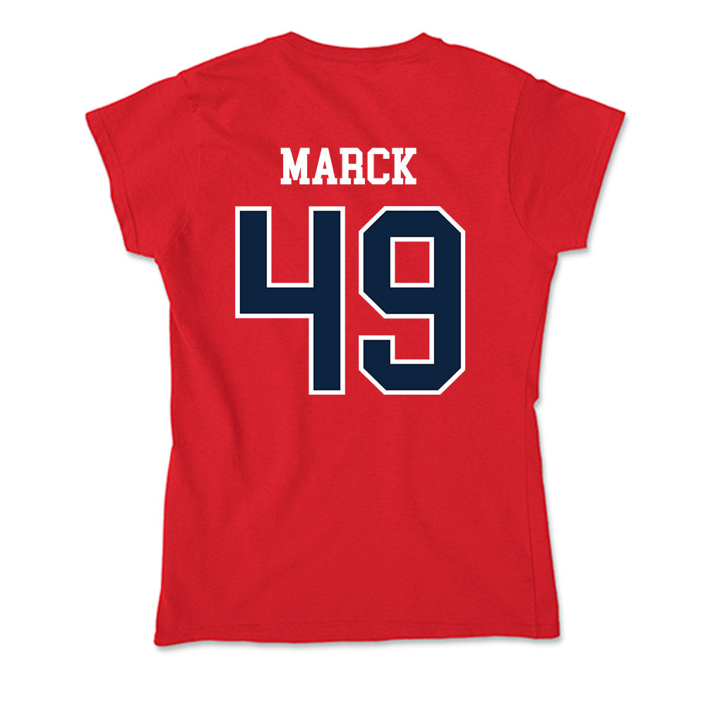Stony Brook - NCAA Football : Mason Marck - Soft Style Women’s T-Shirt-1
