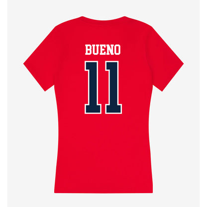 Stony Brook - NCAA Football : Khalid Bueno - Women's V-Neck T-Shirt-1