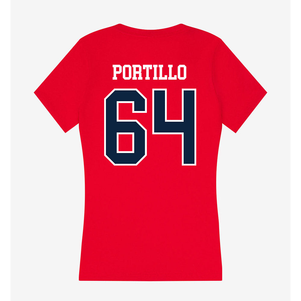 Stony Brook - NCAA Football : Angelo Portillo - Women's V-Neck T-Shirt-1