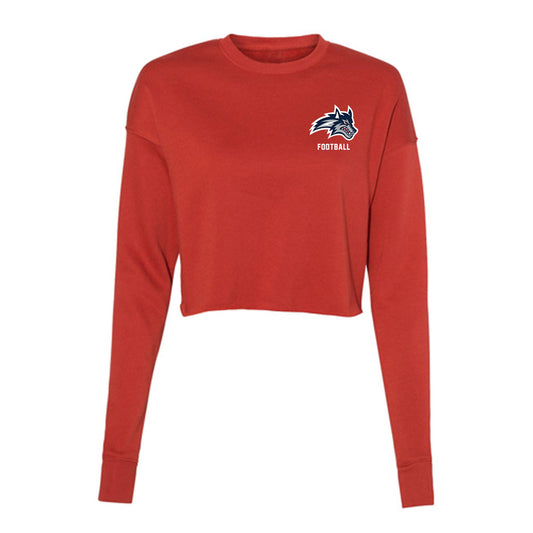 Stony Brook - NCAA Football : James MacKenzie - Women's Cropped Crew Fleece-0