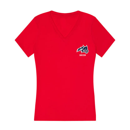 Stony Brook - NCAA Men's Soccer : Daniel Brausch - Women's V-Neck T-Shirt-0