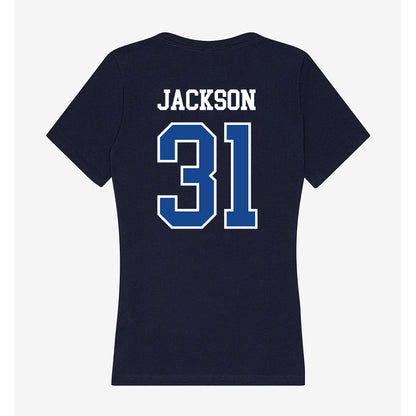 Creighton - NCAA Baseball : Broden Jackson - Classic Shersey Women's V-Neck T-Shirt-2