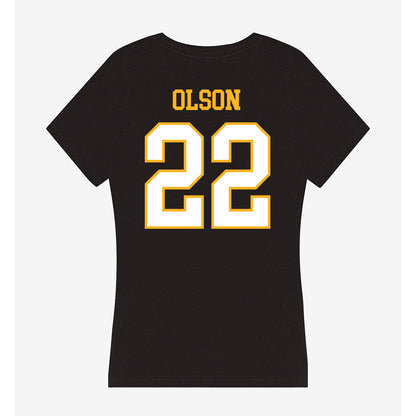 UW Milwaukee - NCAA Women's Basketball : Olivia Olson - Women's V-Neck T-Shirt-1