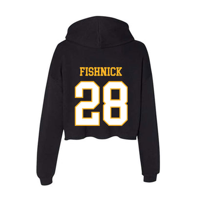 UW Milwaukee - NCAA Baseball : Aiden Fishnick - Women's Crop Fleece Hoodie-1