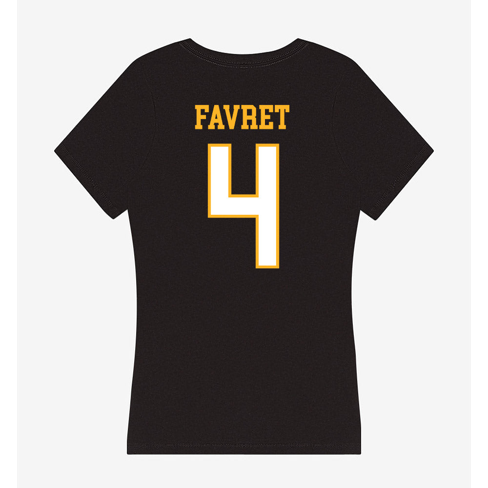 UW Milwaukee - NCAA Women's Basketball : Lizzy Favret - Women's V-Neck T-Shirt-1