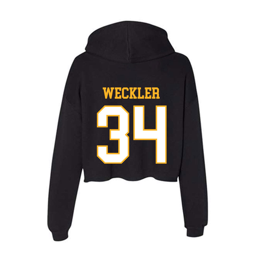 UW Milwaukee - NCAA Baseball : Mason Weckler - Women's Crop Fleece Hoodie-1