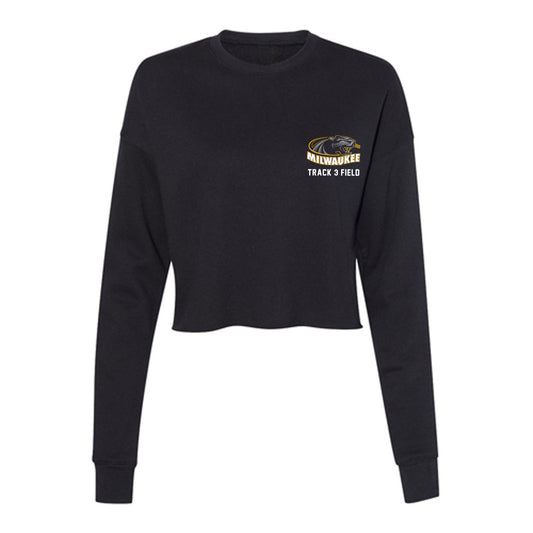 UW Milwaukee - NCAA Women's Track & Field : Kara Meeteer - Women's Cropped Crew Fleece-0