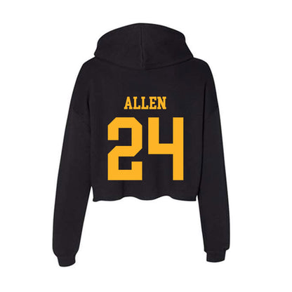 Valpo - NCAA Football : Ashton Allen - Women's Crop Fleece Hooded Sweatshirt-1