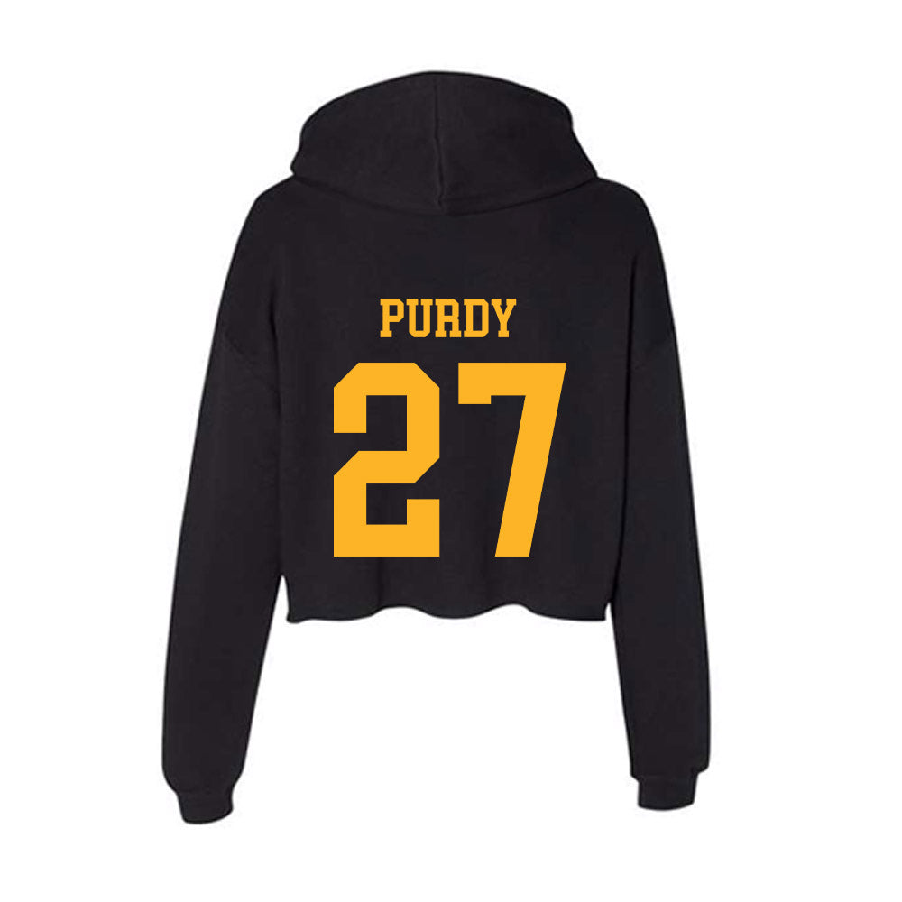 Valpo - NCAA Softball : Kayla Purdy - Women's Crop Fleece Hoodie-1
