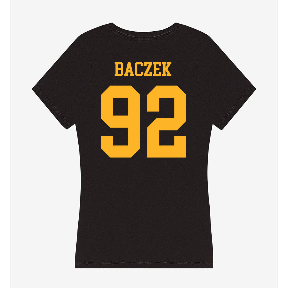 Valpo - NCAA Football : Caleb Baczek - Women's V-Neck T-Shirt-1