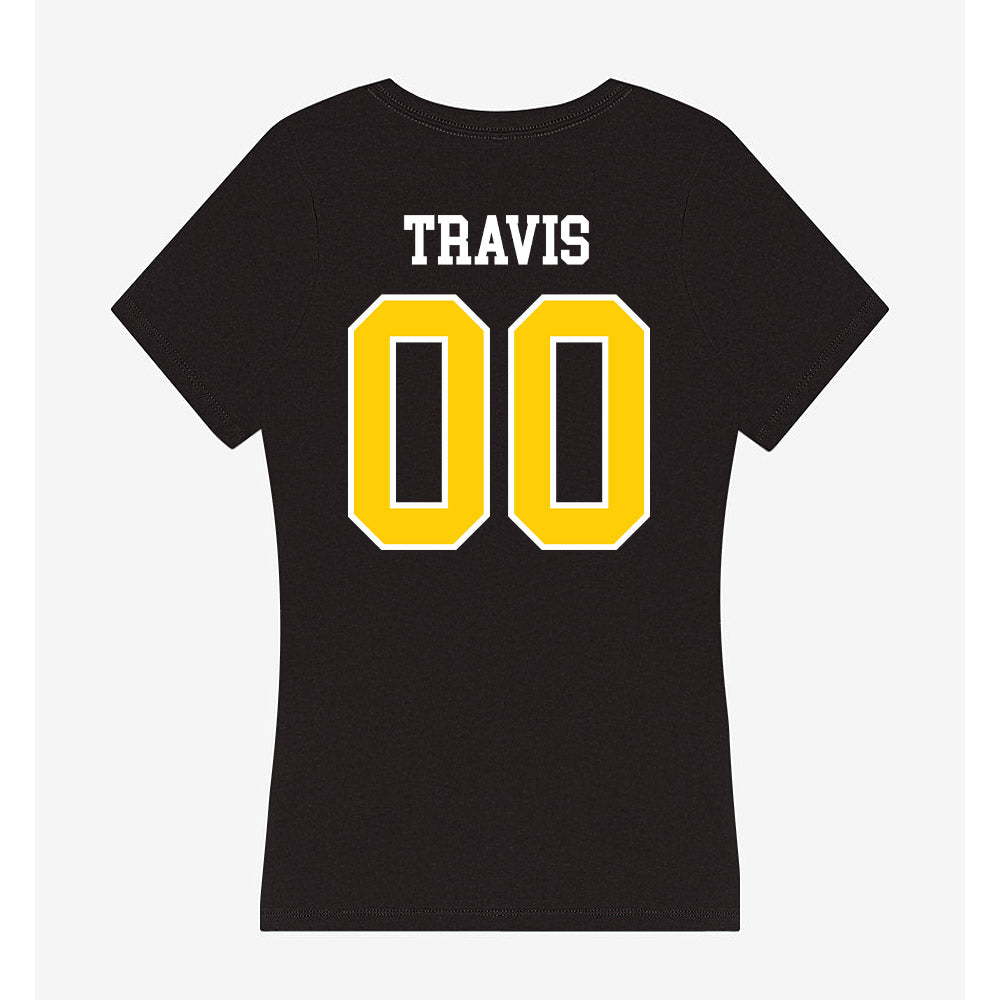 Michigan Tech - NCAA Football : Jiovanni Travis - Women's V-Neck T-Shirt-1
