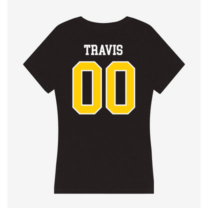 Michigan Tech - NCAA Football : Jiovanni Travis - Women's V-Neck T-Shirt-1