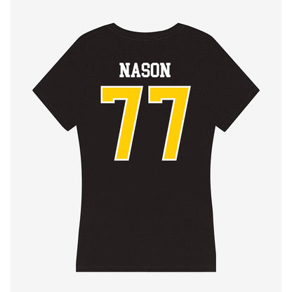 Michigan Tech - NCAA Football : Max Nason - Women's V-Neck T-Shirt-1