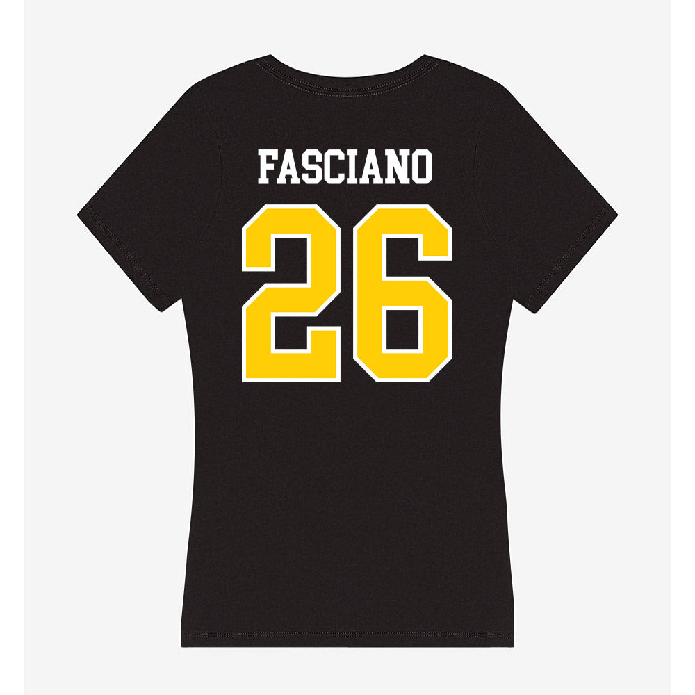 Michigan Tech - NCAA Men's Ice Hockey : Luca Fasciano - Women's V-Neck T-Shirt-1