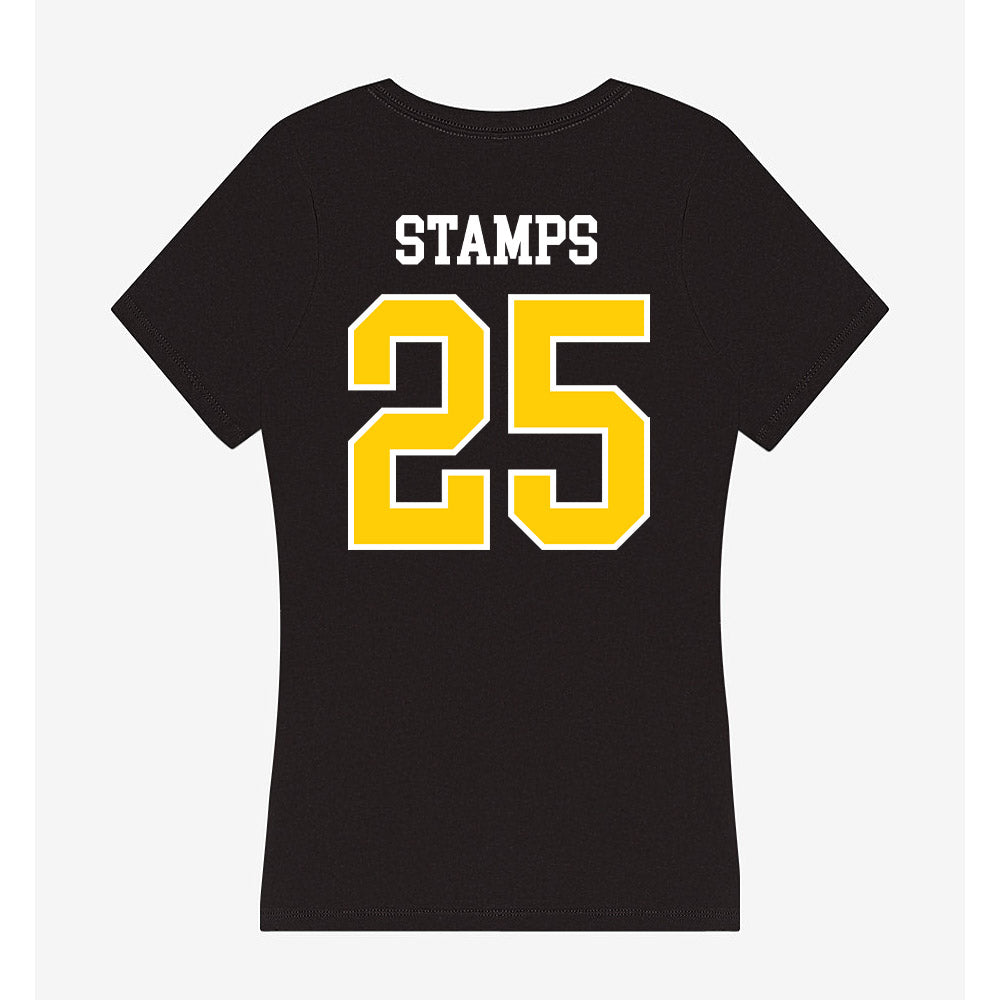 Michigan Tech - NCAA Football : Jamison Stamps - Women's V-Neck T-Shirt-1