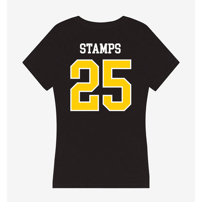 Michigan Tech - NCAA Football : Jamison Stamps - Women's V-Neck T-Shirt-1